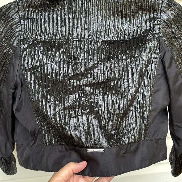 ELISE OVERLAND LADIES BLACK SHINY ZIPPER TOP-4 - Picture 6 of 8